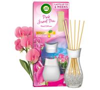 Air Wick Pink Sweet Pea Reeds Diffuser 42ml, 6 weeks of Long-Lasting H