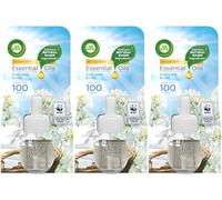 Air Wick Plug In Air Freshener Refills, Crisp Linen & Lilac Scent, 3 x 19ml | Plug in air freshener refills with natural essential oils; up to 360 days of long-lasting home fragrance; pack of 3