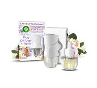 Air Wick Plug in Diffuser Kit, Cosy Cottage Frosted Roses & Snowberry, 1 Device & 1 Refill (19ml), Long Lasting Fragrance, Lasts up to 100 Days, Plug in Air freshener