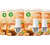 Air Wick Plug in Diffuser Kit, Pumpkin Spice & Everything Nice, Pack 4 x Kits, 1 Device & 1 Refill, Long Lasting Fragrance, Lasts up to 400 days, Plug in Air freshener