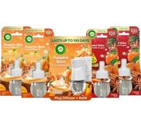 Air Wick Plug in Diffuser Kit, Pumpkin & Winter Spice, 1 Device & 1 Refill (19 ml), Long Lasting Fragrance, Lasts up to 100 days, Plug in Air freshener (19 ml (Pack of 5))