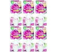 Air Wick Plug in Diffuser Refill, Cosy Cottage Frosted Roses & Mistletoe, Pack 6 x 19ml, Long Lasting Fragrance, Lasts up to 600 days, Plug in Air freshener