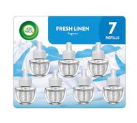 Air Wick Plug in Diffuser Refill, Fresh Linen, Pack 7 x 19ml, Long Lasting Fragrance, Lasts up to 200 days, Plug in Air freshener