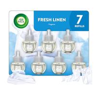Air Wick Plug in Diffuser Refill, Fresh Linen, Pack 7 x 19ml, Long Lasting Fragrance, Lasts up to 200 days, Plug in Air freshener
