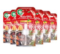Air Wick Plug in Diffuser Refill, Mulled Wine, Pack 6 x 19ml, Long Lasting Fragrance, Lasts up to 600 days, Plug in Air freshener
