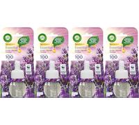 Air Wick Plug in Diffuser Refill, Purple Lavender Meadow, Pack 4 x 19ml, Long Lasting Fragrance, Lasts up to 400 days, Plug in Air freshener