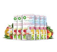 Air Wick Plug in Diffuser Refill, Raspberry & Blooming Citrus, Pack 6 x 19ml, Long Lasting Fragrance, Lasts up to 600 days, Plug in Air freshener