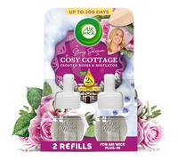 Airwick Plug in Diffuser Twin Refill, Cosy Cottage Frosted Roses & Snowberry, Pack 1 x 19ml, Long Lasting Fragrance, Lasts up to 200 days, Plug in Air freshener