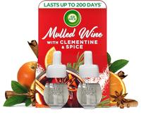 Air Wick Plug in Diffuser Twin Refill, Mulled Wine, Pack 2 x 19ml, Long Lasting Fragrance, Lasts up to 600 days, Plug in Air freshener