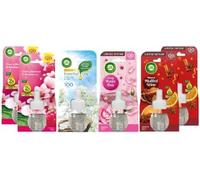 Air Wick Plug in x6 19ml Refills Variety Pack | Cherry Blossom & Raspberry, Crisp Linen & Lilac, Cosy Rose Tea, Warm Mulled Wine