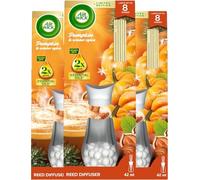 Air Wick Pumpkin Spice & Everything Nice Air Freshener Reed Diffuser, 42 ml, 3 Pack
