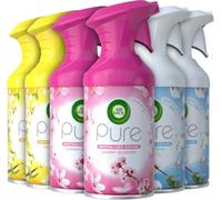 Air Wick Pure Aerosol Bundle x6 Cherry Blossom,Soft Cotton, White Vanilla Bean Air Freshener, 250ml