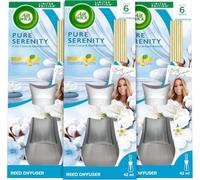 Air Wick Pure Serenity Essential Oils Reeds Diffuser 42ml | Lasts up to 8 Weeks Air Freshener, Pack of 3