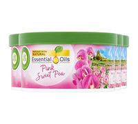 Air Wick Scented Gel Room Freshener & Odour Neutraliser, Pink Sweet Pea Fragrance 70g, Multipack of 4