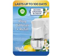 Air Wick Sicilian Orchard Blossom|Electrical Plug in Kit Gadget and Refill | 1 x 19ml |Lasts Up to 100 Days | Infused with Natural Essential Oils