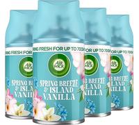 Air Wick |Spring Breeze & Island Vanilla |Automatic Air Freshener |Freshmatic Auto Spray Refill | 250ml|Pack of 4