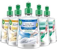 Air Wick Vanilla Haze(2 Units), Linen & White Orchid(2 Units), Eucalyptus & Freesia 24/7 Active Fresh Refill 228ml x 5 Pack - Lasts up to 70 days Air Freshener (Bundle)