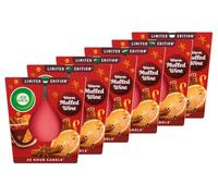 Air Wick Warm Mulled Wine Candle 105g | 6 Pack | Infused with Natural Essential Oils, Each candle lasts up to 20 hr total