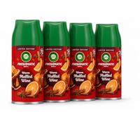Air Wick Warm Mulled Wine Freshmatic Refill 250ml | 4 Pack | Infused with Natural Essential Oils for use with Air Wick Freshmatic Autosprays