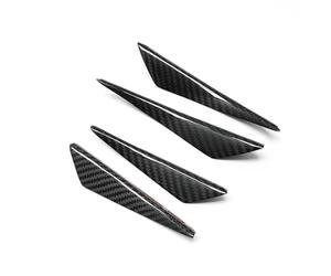 Air Wing Cover Trim 4Pcs Real Carbon Fiber Universal Front Bumper Lip Decoration Diffuser Splitter Car Side Air Vent Cover