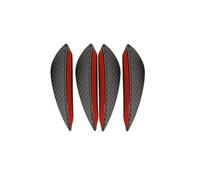 Air Wing Cover Trim Front Bumper Lip Decoration Diffuser Splitter Fins Body Spoiler Canards Valence Chin Car Tuning Canard Decor Car Side Air Vent Cover(4PCS Carbon Fiber)