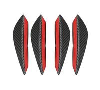 Air Wing Cover Trim Front Bumper Lip Decoration Diffuser Splitter Fins Body Spoiler Canards Valence Chin Car Tuning Canard Decor Car Side Air Vent Cover(4PCS Carbon Fiber)