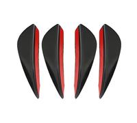 Air Wing Cover Trim Front Bumper Lip Decoration Diffuser Splitter Fins Body Spoiler Canards Valence Chin Car Tuning Canard Decor Car Side Air Vent Cover(4PCS Black)