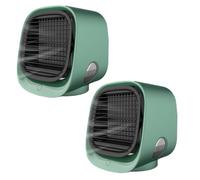 Aira Breeze Air Cooler, Cool Down Instantly With AiraBreeze, Aira Breeze Air Cooler, USB Operated, Instant Cooling with Water Mist, 3 Speed Settings (2, Green, 15.6 * 14.2 * 13.5cm)