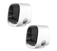 Aira Breeze Air Cooler, Cool Down Instantly With AiraBreeze, Aira Breeze Air Cooler, USB Operated, Instant Cooling with Water Mist, 3 Speed Settings (2, White, 15.6 * 14.2 * 13.5cm)