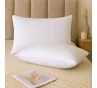 Aira Collection Hungarian White Goose Feather & Down Pillows - 2 Pack | Extra Soft Luxury Support | 100% Natural Fill | Premium Cotton Cambric Cover | Hotel Quality