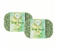 Aira Soap Saver - Soap Dish & Soap Holder Accessory - Reach Compliant & Plant Based BPA Free Shower & Bath Soap Holder - Drains Water, Circulates Air, Extends Soap Life Double 2 Pack Sage