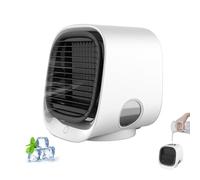 Airabreeze Air Conditioner, Nurabreeze Fan, Airabreeze Air Cooler, Portable Fan Humidifier, Cooling Fan with Tank & LED Nightlight, 3 Speeds, Instant Cooling, for Bedroom, Office and Camping (White)
