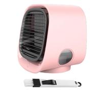 AiraBreeze Air Cooler with LED Nightlight, Airabreeze Portable Air Conditioner, 2025 New Vital Breeze Portable Air Conditioner, 3 Speeds, Instant Cooling, for Home, Bedroom (Pink)