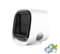 Airabreeze Portable Air Conditioner, 2025 new upgraded portable air conditioner fan, With Tank & Led Nightlight, 3 Speed Settings, for Bedroom, Office And Camping (White)