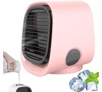 Airabreeze Portable Air Conditioner, Airabreeze Air Conditioner, 3 Speed Settings, Instant Cooling in 90 Seconds,Quiet Operation, Energy Efficient Mini Ac with 300ml Tank & LED Light (Pink)