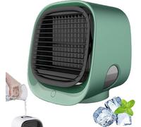 Airabreeze Portable Air Conditioner, Airabreeze Air Conditioner, 3 Speed Settings, Instant Cooling in 90 Seconds,Quiet Operation, Energy Efficient Mini Ac with 300ml Tank & LED Light (Green)