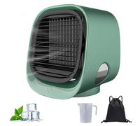 Airabreeze Portable Air Conditioner, Portable Airbreeze Fan Humidifier & Scent Dispenser, 2025 Aira Breeze Air Cooler Fan with Tank & LED Nightlight, 4 Speed Settings, Cooling in 90 Seconds (Green)