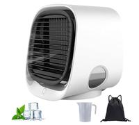 Airabreeze Portable Air Conditioner, Portable Airbreeze Fan Humidifier & Scent Dispenser, 2025 Aira Breeze Air Cooler Fan with Tank & LED Nightlight, 4 Speed Settings, Cooling in 90 Seconds (White)