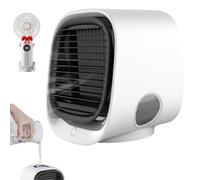 Airabreeze Portable Air Conditioner, Portable Airbreeze Fan Humidifier & Scent Dispenser, Instant Cooling Mini Silent Air Conditioner, Energy Efficient Mini Ac with 300ml Tank & LED Light (White)