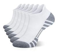 Airacker Ankle Athletic Running Socks Cushioned Breathable Low Cut Sports Tab Socks for Men and Women (6 Pairs)