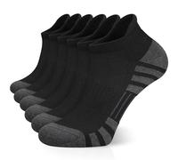 Airacker Ankle Athletic Running Socks Cushioned Breathable Low Cut Sports Tab Socks for Men and Women (6 Pairs)