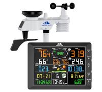 AIRAIN TECH 14-in-1 Wireless Weather Station with Outdoor Wireless Sensor,Radio-Controlled Clock,Rain Gauge,Wind Speed/Direction,Moon Phase,Wind Chill Index,Outdoor Dew Point,Barometer(NO WiFi)