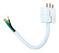 Airam - DCL Plug With Cord 15 cm, Earthed - White
