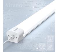 Airand 4ft LED Batten Light, 36W 3600LM, IP66 Waterproof, Cool White 5000K Light for Garage, Loft, Workshop, Living Room, Wall, Kitchen, Shed, Outdoor, Office