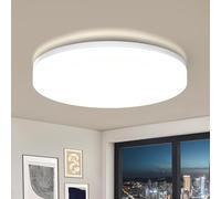 Airand Bathroom Ceiling Light 18 W Round Bathroom Ceiling Light Diameter 24 cm x 4.8 cm 4000 K Neutral White Bathroom Ceiling Light 1650LM IP44 Waterproof Ceiling Light