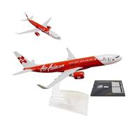 AirAsia A320 Alloy Aircraft Model - 1:400 Scale Replica with Display Stand and Narrow-Body Aircraft Parking Collector’s Edition for Desk Showcase, Airplane Gift for Aviation Fans