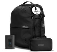 Airback Original Cabin Bag Bundle, inch toiletry bag and Built-in Vacuum system pump - Underseat luggage - For weekend travel, Fits on Easy Jet - AirbackGO Matt Black