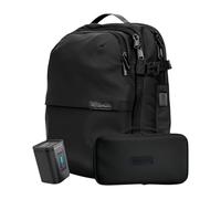 Airback Original Cabin Bag Bundle, incl Toiletry Bag and Bulit-in Vacuum System Pump - Underseat Luggage - for Weekend Travel, Fits on Easy Jet - AirbackGO Matt Black