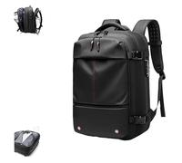 Airbag Backpack With Vacuum System, 60l Expandable Backpack, Vacuum Compression For Men, Women, Business, Outdoor Adventure(Noir,Manual Press)
