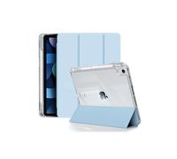 ([Airbag Soft Case with Pen Slot][White Ice Blue], iPad Pro 2024 (13 inches)) Suitable for iPad 10.2 Protective Case with Pen Slot, 10.9-inch Air 4 5 6 Shockproof Soft TPU Case, 7 8 9 10 11 Pro 12.9-i